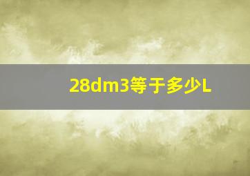 28dm3等于多少L