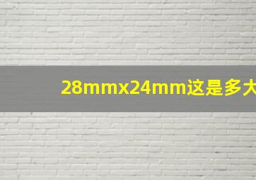 28mmx24mm这是多大