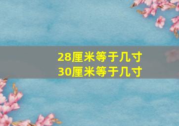 28厘米等于几寸30厘米等于几寸