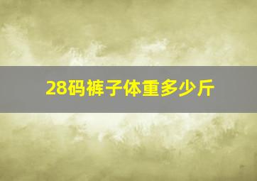 28码裤子体重多少斤