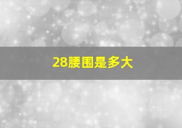 28腰围是多大