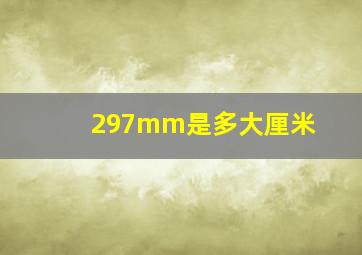 297mm是多大厘米