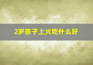 2岁孩子上火吃什么好