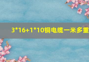 3*16+1*10铜电缆一米多重