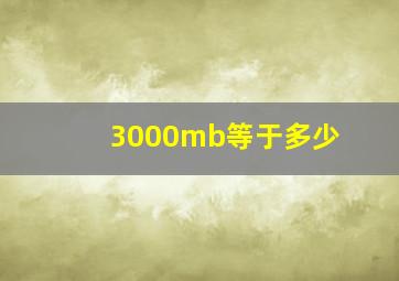 3000mb等于多少