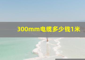 300mm电缆多少钱1米