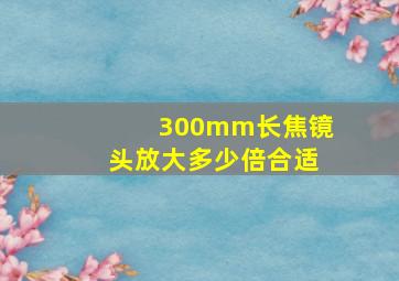 300mm长焦镜头放大多少倍合适