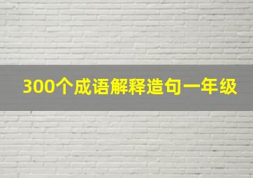 300个成语解释造句一年级