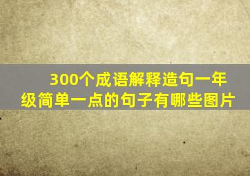 300个成语解释造句一年级简单一点的句子有哪些图片