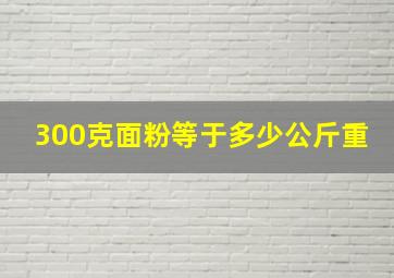 300克面粉等于多少公斤重