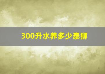 300升水养多少泰狮