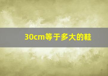 30cm等于多大的鞋