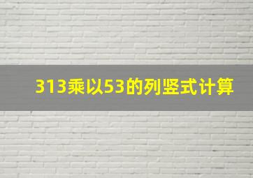 313乘以53的列竖式计算