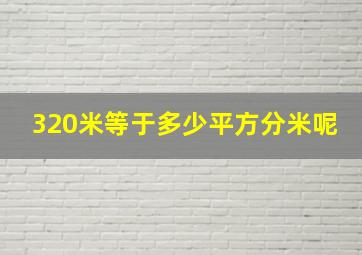 320米等于多少平方分米呢