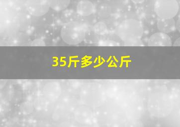 35斤多少公斤