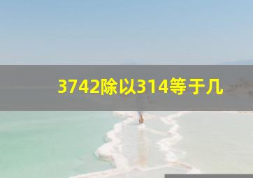 3742除以314等于几