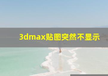 3dmax贴图突然不显示