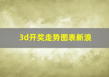 3d开奖走势图表新浪