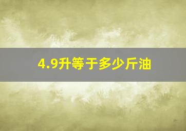 4.9升等于多少斤油