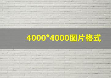 4000*4000图片格式