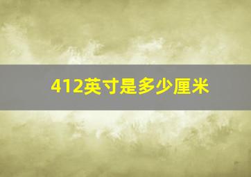 412英寸是多少厘米