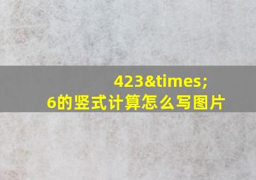 423×6的竖式计算怎么写图片