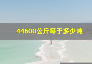 44600公斤等于多少吨