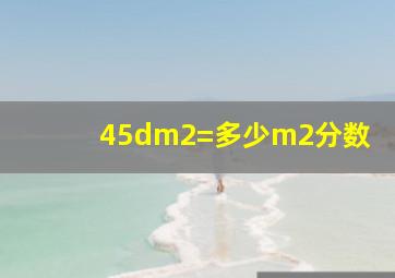 45dm2=多少m2分数