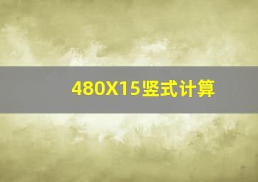 480X15竖式计算