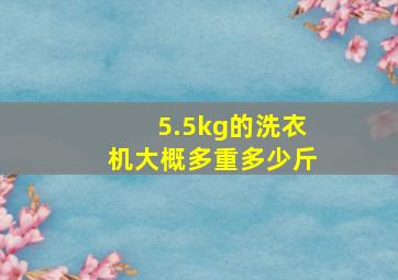 5.5kg的洗衣机大概多重多少斤