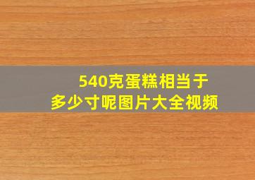 540克蛋糕相当于多少寸呢图片大全视频