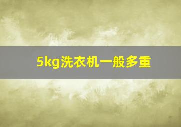 5kg洗衣机一般多重