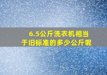 6.5公斤洗衣机相当于旧标准的多少公斤呢