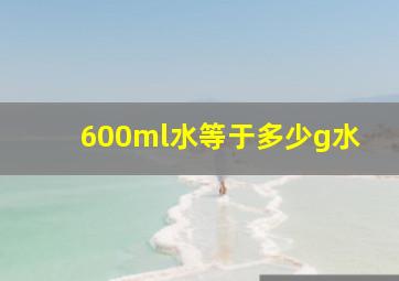 600ml水等于多少g水