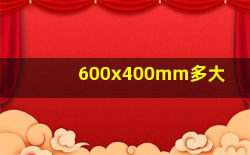 600x400mm多大