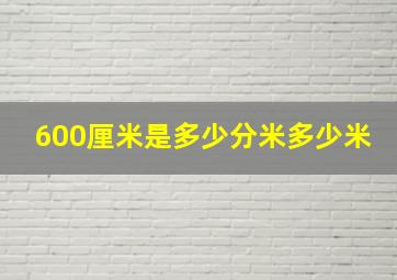 600厘米是多少分米多少米