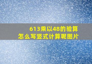 613乘以48的验算怎么写竖式计算呢图片