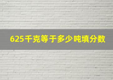 625千克等于多少吨填分数