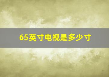 65英寸电视是多少寸