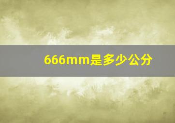 666mm是多少公分