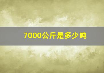 7000公斤是多少吨