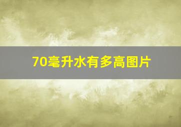 70毫升水有多高图片