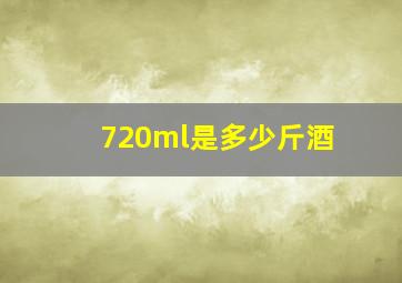 720ml是多少斤酒