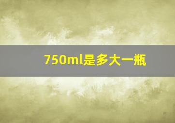 750ml是多大一瓶