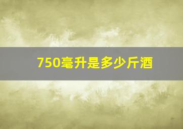 750毫升是多少斤酒