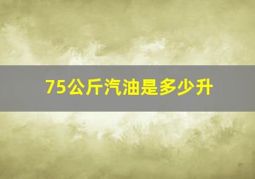 75公斤汽油是多少升