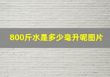 800斤水是多少毫升呢图片