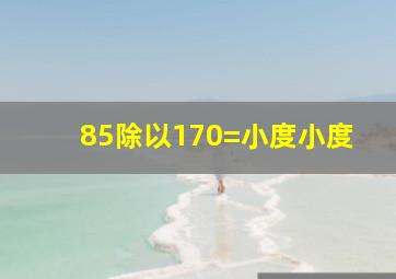 85除以170=小度小度