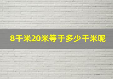 8千米20米等于多少千米呢