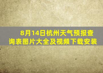 8月14日杭州天气预报查询表图片大全及视频下载安装